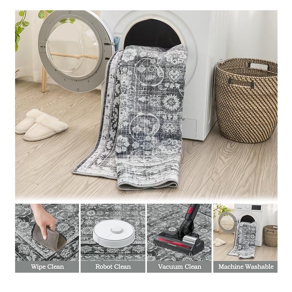 Andency Gray Area Rug - Picture 4 of 5